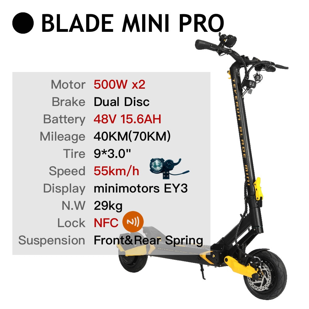 BLADE MINI PRO - 9inch 500W*2 48V 18.2AH TFT