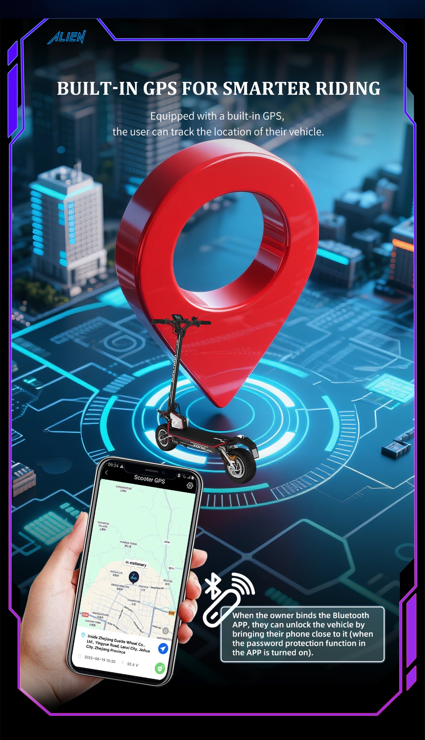 DUALTRON SONIC Model A ALIEN 72V 40Ah 2500W*2 Dual Motor Electric Scooter