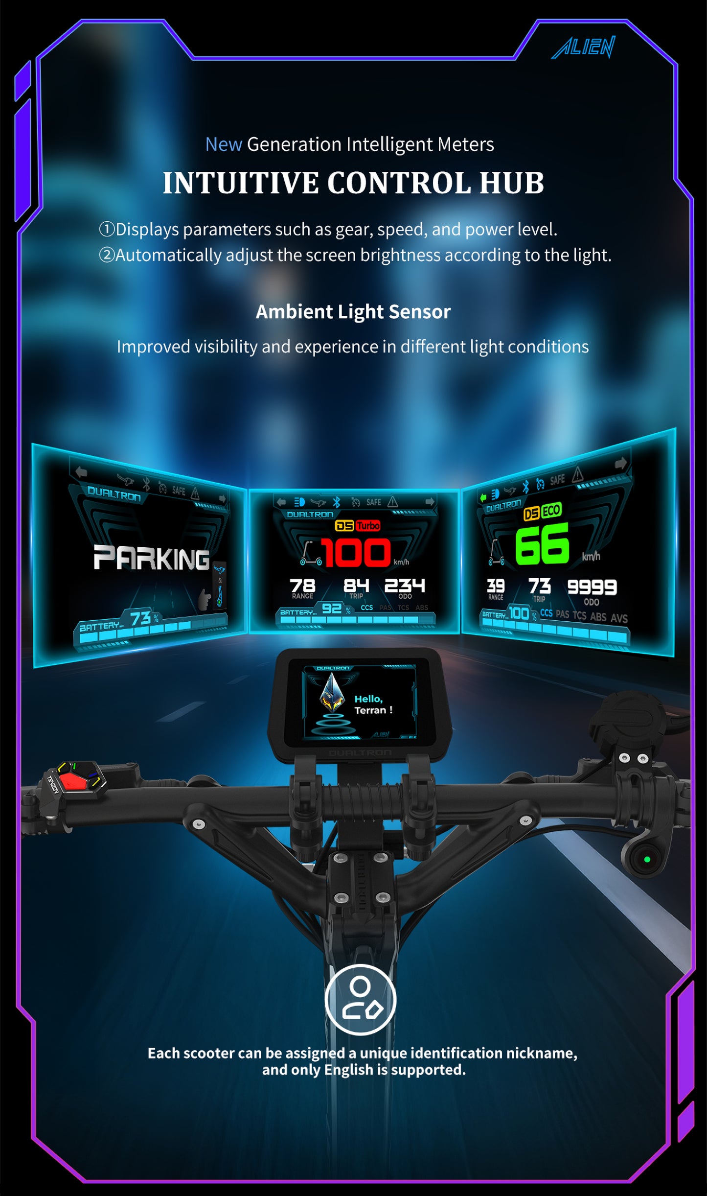 DUALTRON SONIC Model A ALIEN 72V 40Ah 2500W*2 Dual Motor Electric Scooter