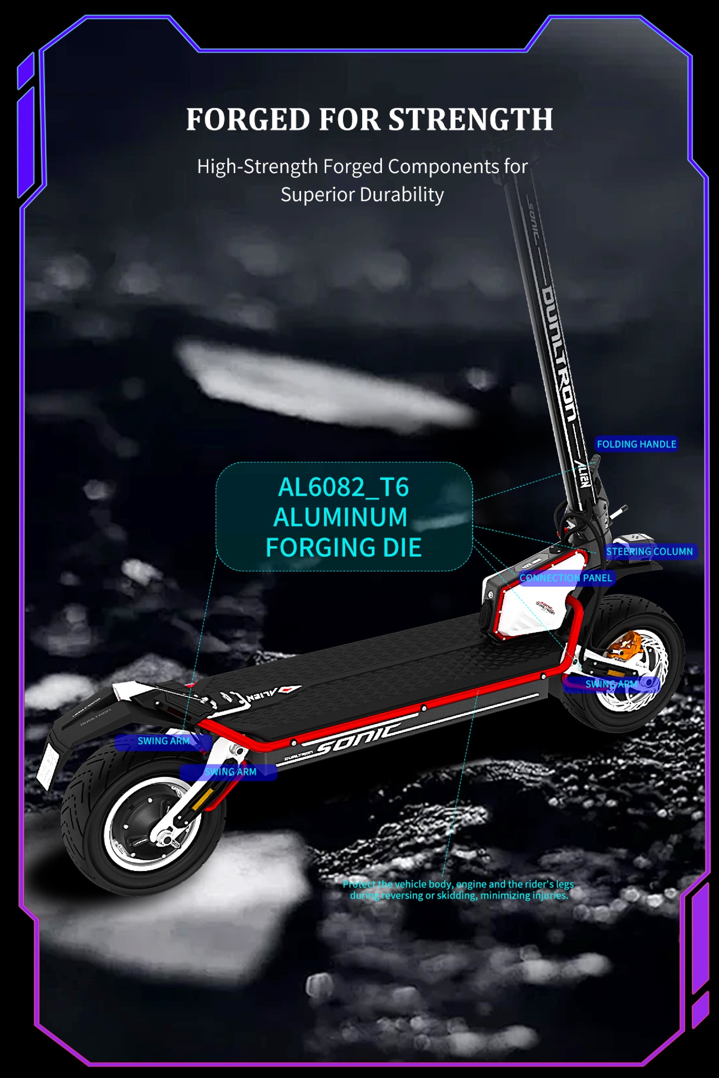 DUALTRON SONIC Model A ALIEN 72V 40Ah 2500W*2 Dual Motor Electric Scooter