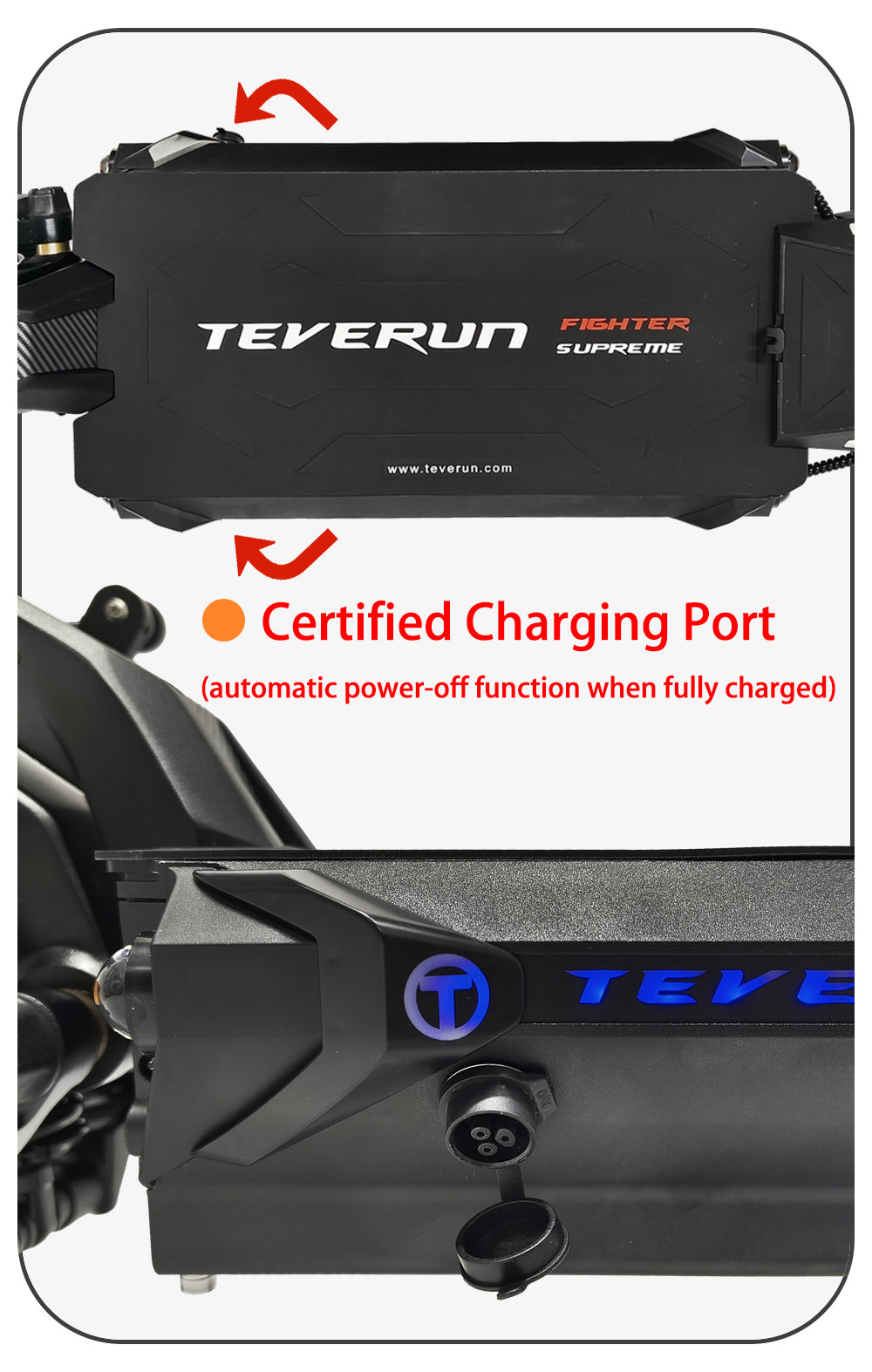 Teverun Fighter Supreme+ Electric Scooter - 72V60Ah 1600W*2 11inch