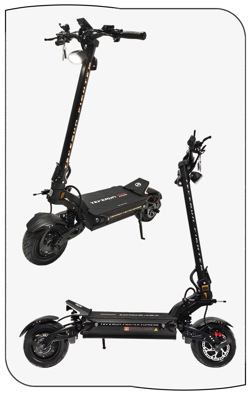 Teverun Fighter Supreme+ Electric Scooter - 72V60Ah 1600W*2 11inch