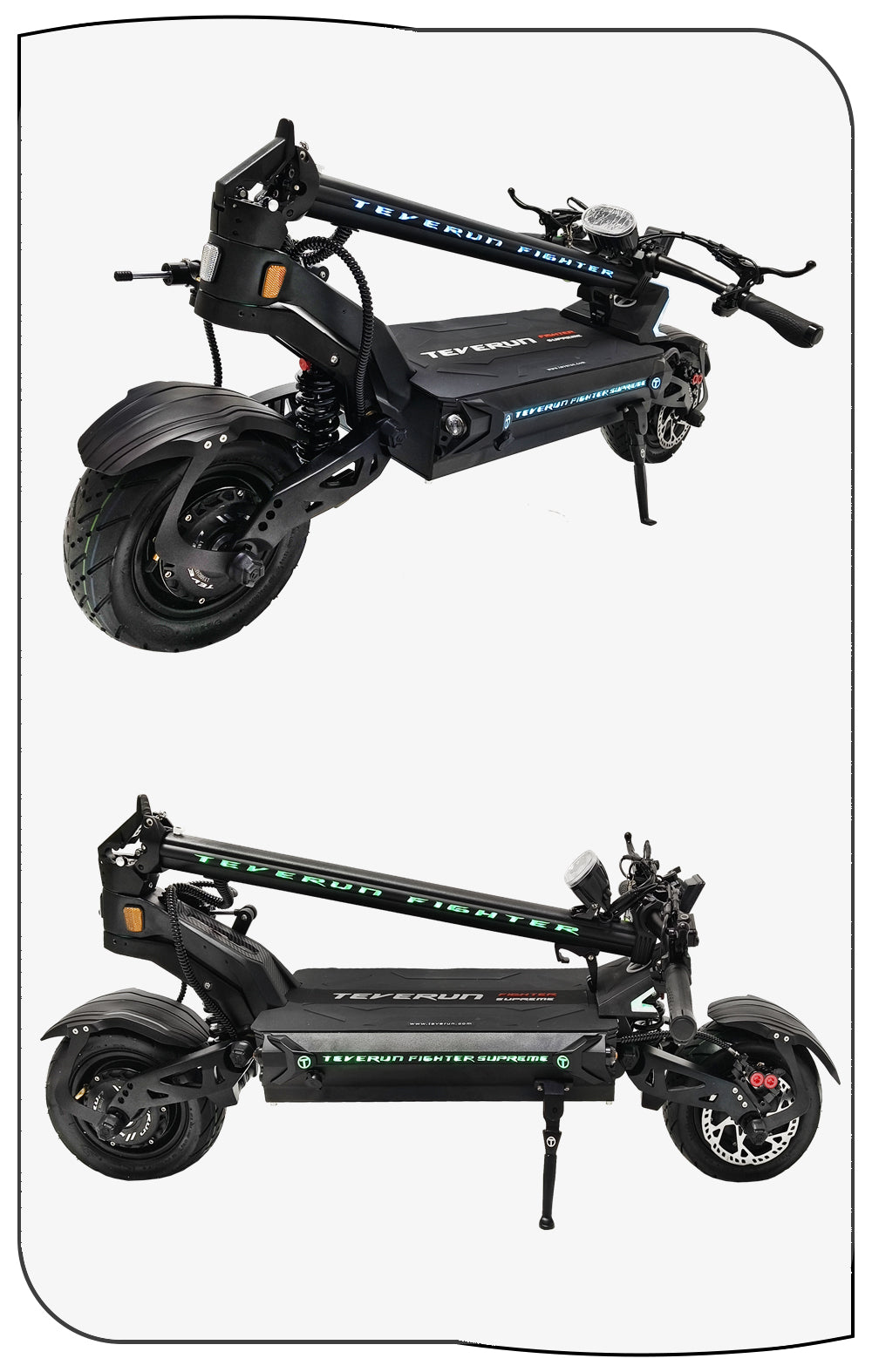 Teverun Fighter Supreme+ Electric Scooter - 72V60Ah 1600W*2 11inch