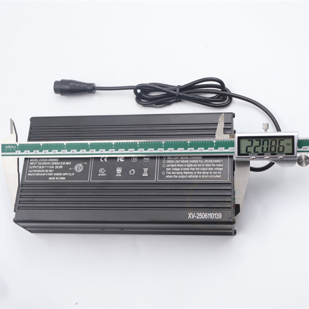 Original 58.8V 6A Quick Charger For TEVERUN 52V Scooter Fighter Mini Charger