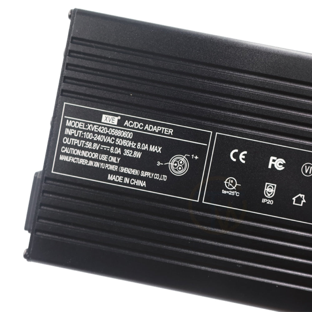 Original 58.8V 6A Quick Charger For TEVERUN 52V Scooter Fighter Mini Charger