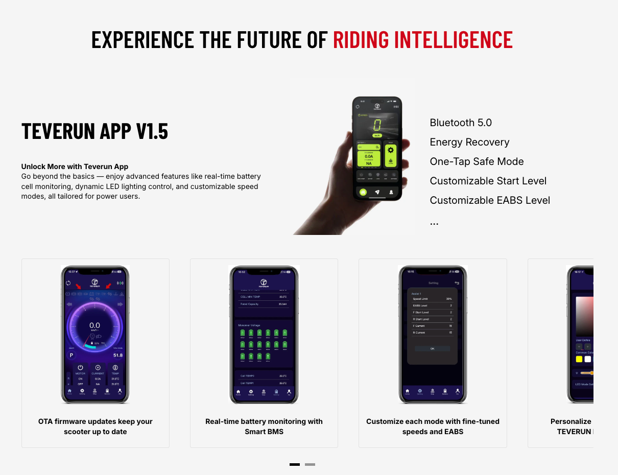 2026 TEVERUN BLADE GT II Electric Scooter - 11inch 1600W*2 60V 26Ah (Blade GT2)