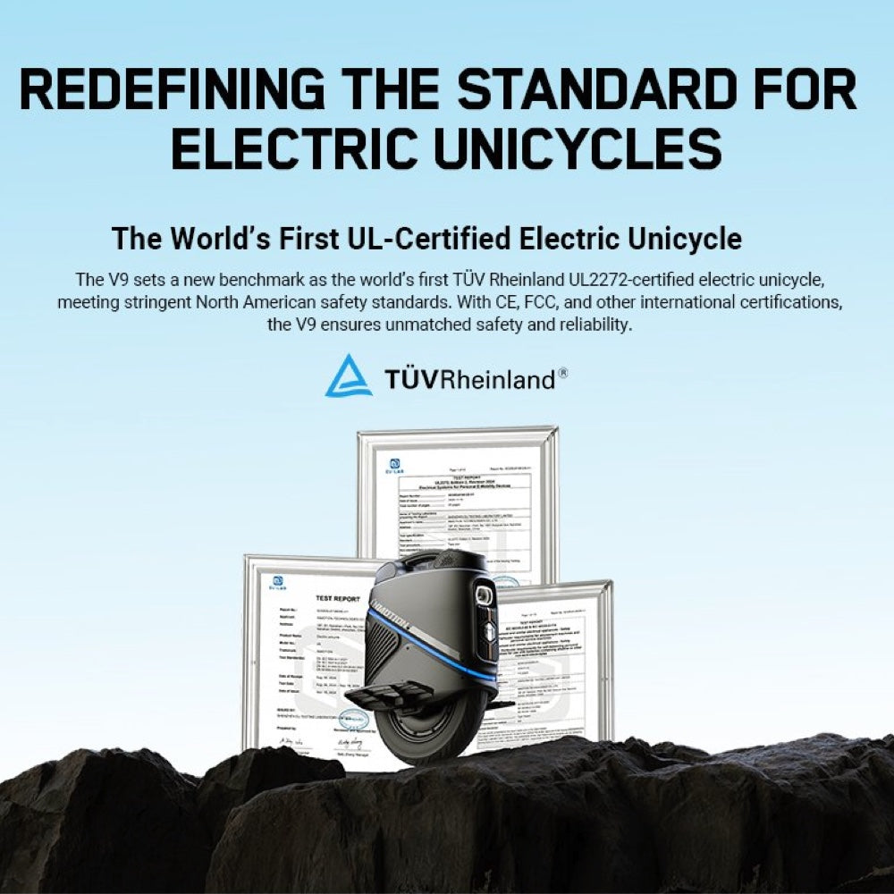 New INMOTION V9 Electric Unicycle - 1000W 84V750Wh 16inch