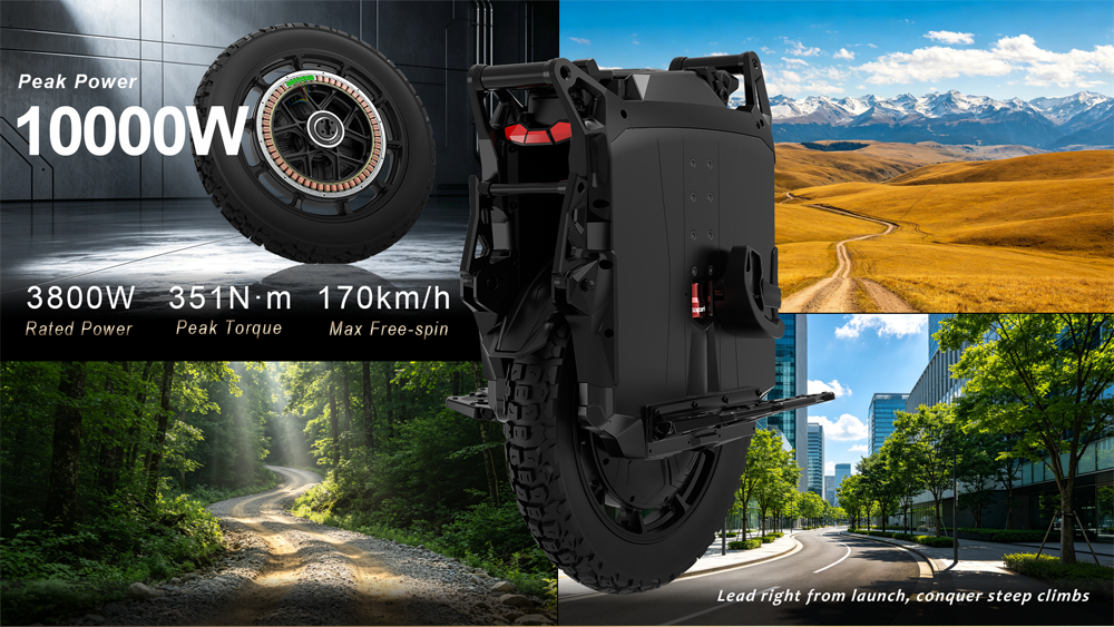 Leaperkim Sherman-P 3800W 4700Wh 176.4V Electric Unicycle ShermanP