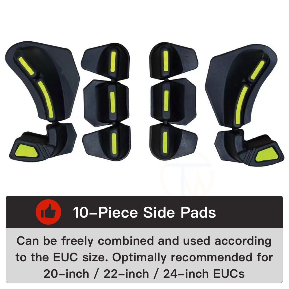 Beidou Multi-combinable 10-piece Side pads For Large Size Electric Unicycle such as 20inch 22inch 24inch (comes in a set of ten pieces) Leaperkim Oryx Parts