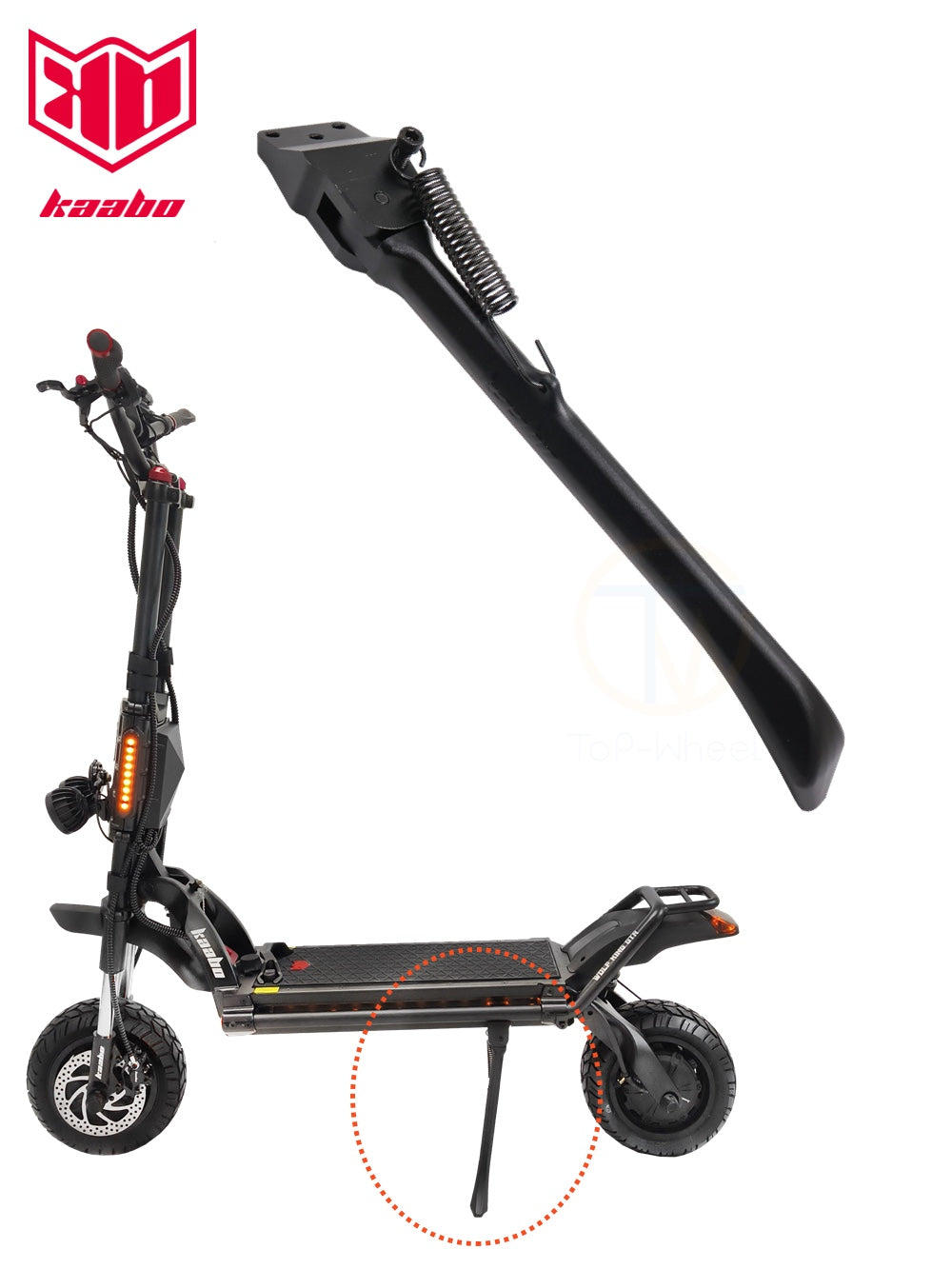 Original Kickstand Kit For KAABO Wolf King GTR Electric Scooter Parking Stand