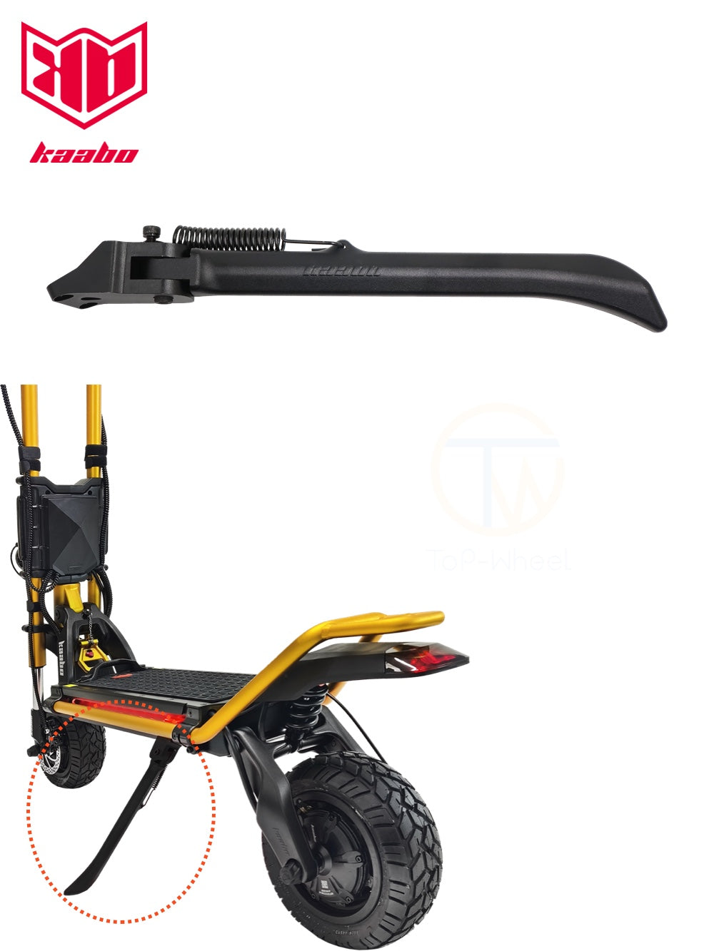 Original Kickstand Kit For KAABO Wolf King GTR Electric Scooter Parking Stand