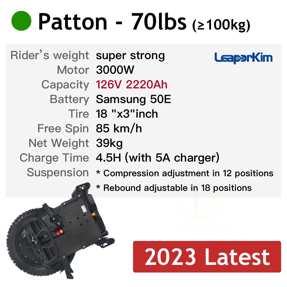 Poland warehouse! LeaperKim Veteran Patton - 18inch 3000W 126V 2220WH