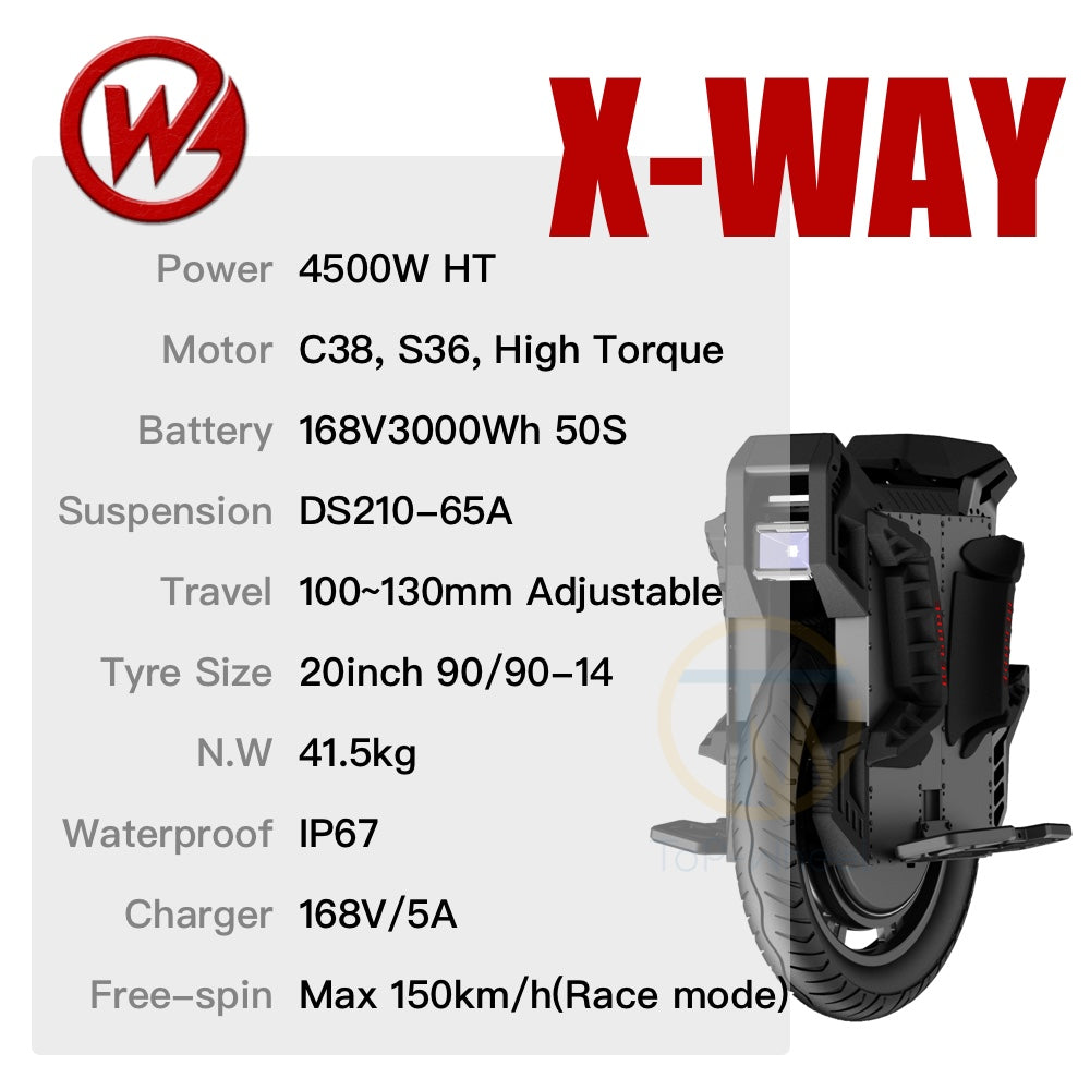 Begode X-Way Unicycle - 4500W C38 HT 168V 3000Wh 20inch