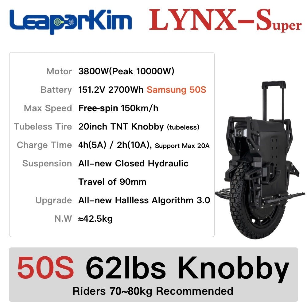 Leaperkim LYNX-Super LYNXS LYNX-S Electric Unicycle 2026 New EUC