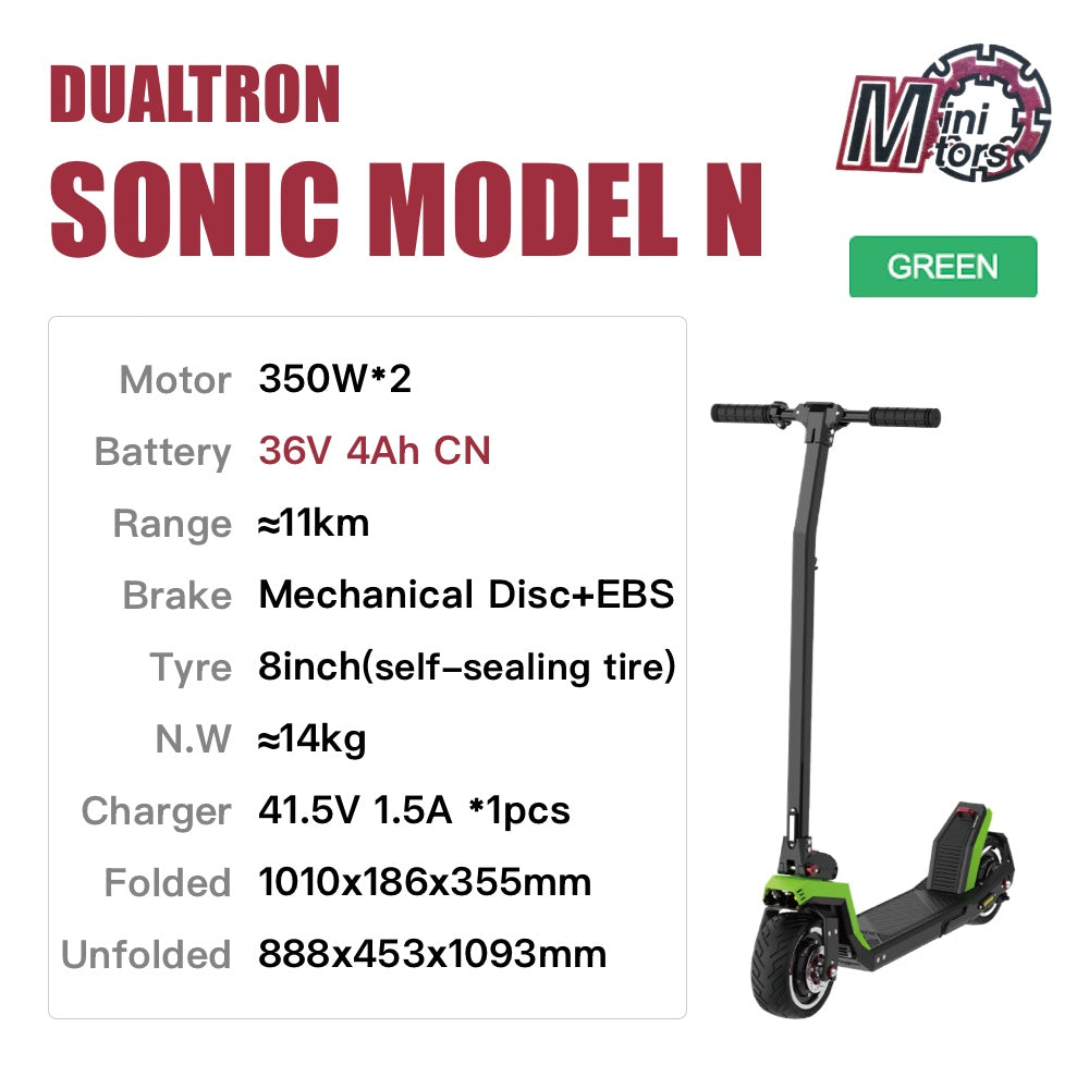 New! DUALTRON Sonic Model N 350W*2 8inch Electric Scooter