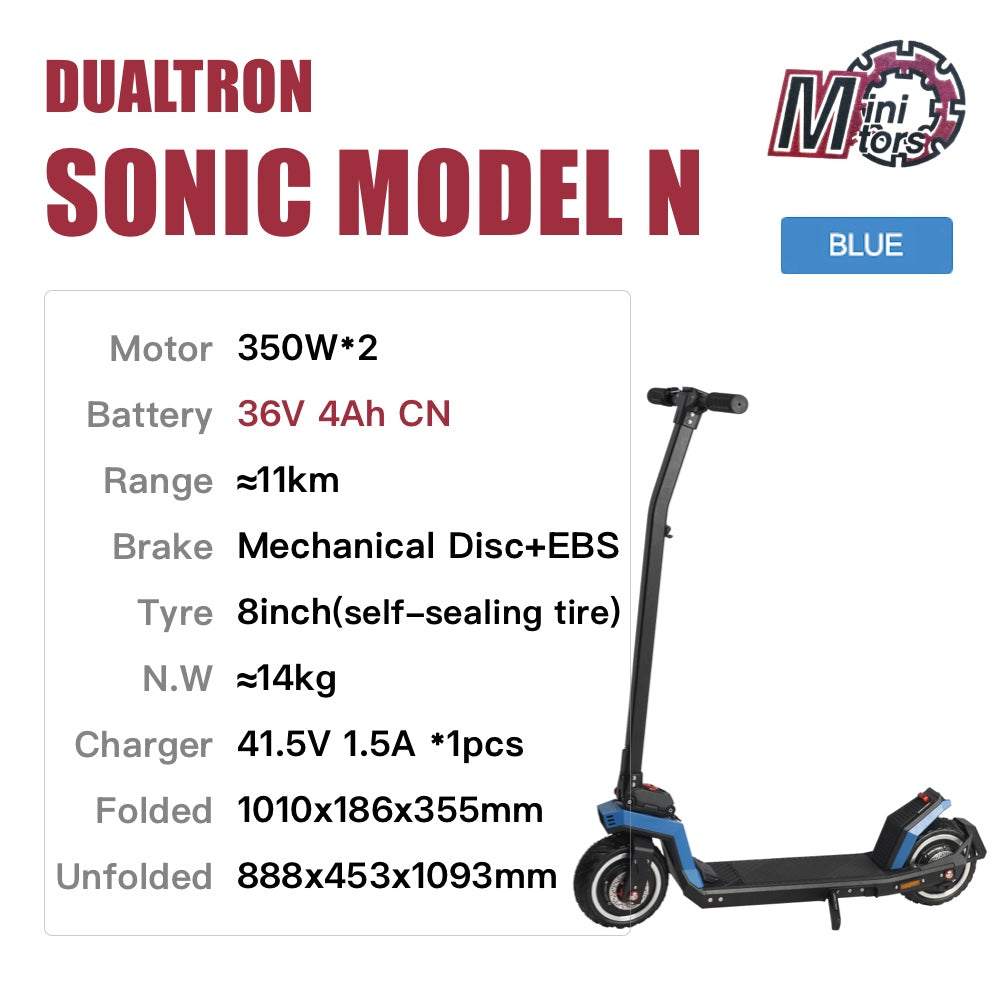 New! DUALTRON Sonic Model N 350W*2 8inch Electric Scooter