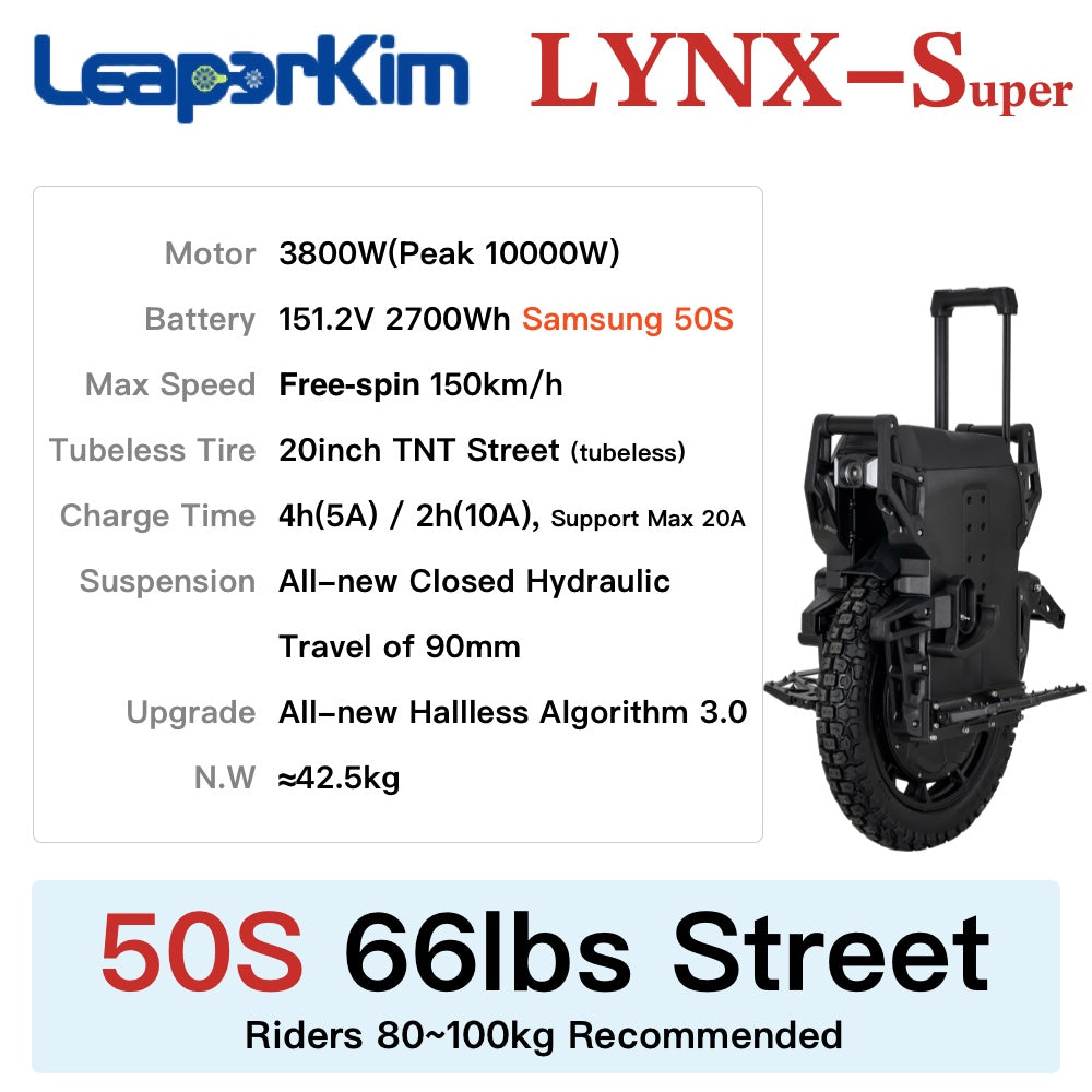 Leaperkim LYNX-Super LYNXS LYNX-S Electric Unicycle 2026 New EUC