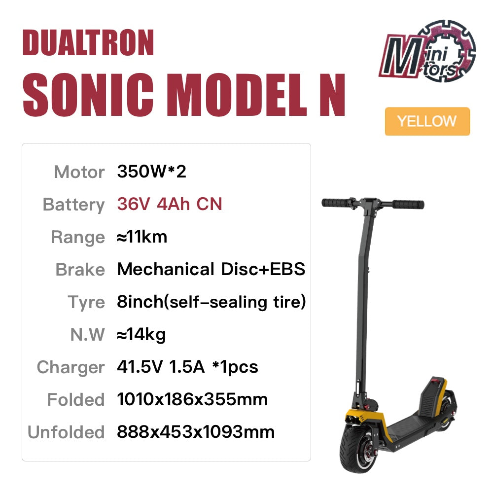 New! DUALTRON Sonic Model N 350W*2 8inch Electric Scooter