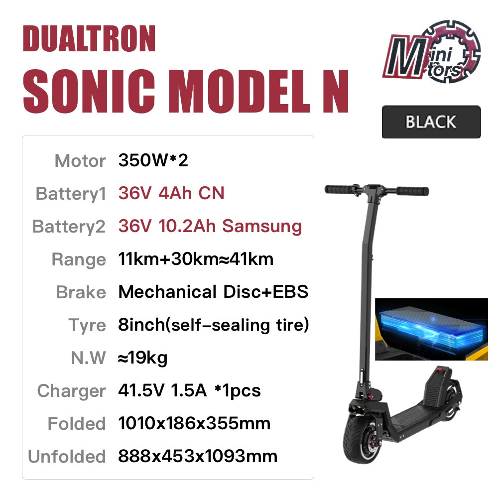 New! DUALTRON Sonic Model N 350W*2 8inch Electric Scooter