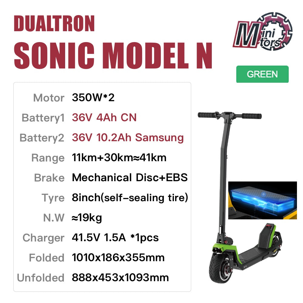 New! DUALTRON Sonic Model N 350W*2 8inch Electric Scooter