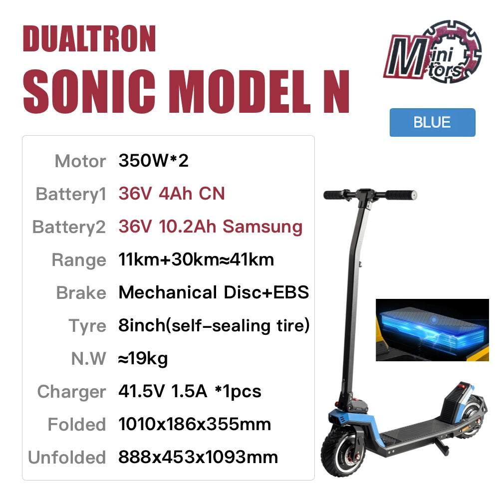 New! DUALTRON Sonic Model N 350W*2 8inch Electric Scooter