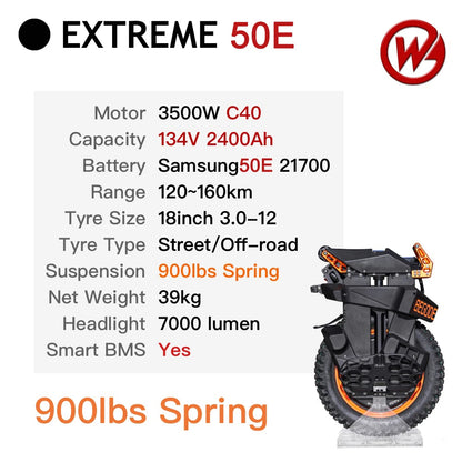 Begode EXTREME - 18inch 3500W 134.4V 2400Wh