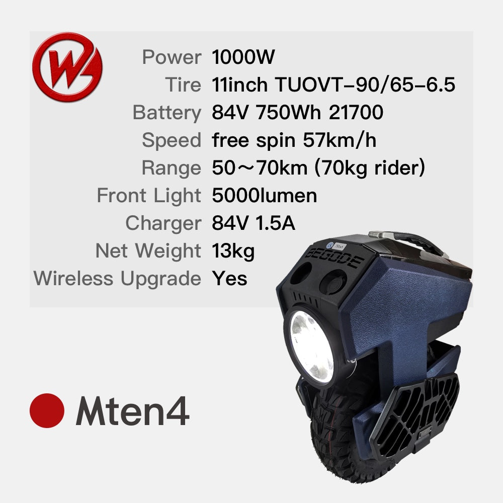 Begode Mten4 - 11inch 1000W 84V 750Wh