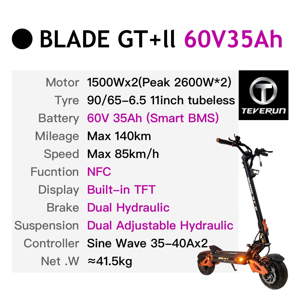 BLADE GT ll - 11inch 1500W*2 60V 26Ah